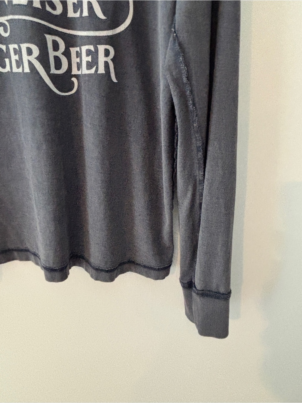 Budweiser PacSun Reversible Long Sleeve Pocket T-Shirt Retro Beer Logo Tee S - Picture 12 of 15